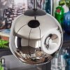 Ripoll Suspension, Boule lumineuse, Suspension grappe Ambre, Chrome, Clair, Fumé, 4 lumières
