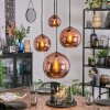 Koyoto Suspension, Boule lumineuse, Suspension grappe Cuivré, 4 lumières