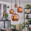 Koyoto Suspension, Boule lumineuse, Suspension grappe Cuivré, 4 lumières