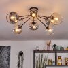 Koyoto Plafonnier, Boule lumineuse 86 cm Ambre, Clair, Fumé, 8 lumières