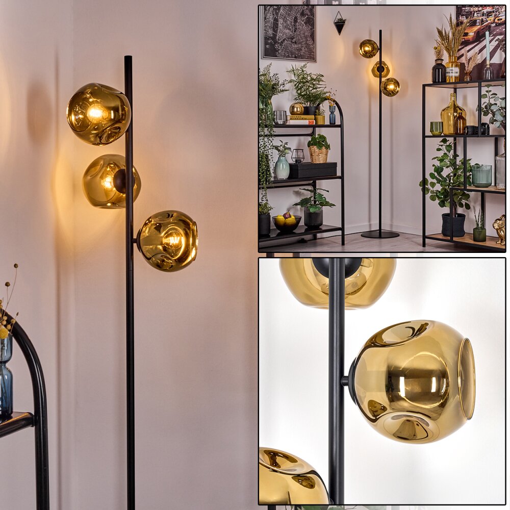 Ripoll Boule lumineuse, Lampadaire Or, 3 lumières main product photo