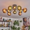 Koyoto Plafonnier, Boule lumineuse 85 cm Bleu, Vert, Cuivré, 10 lumières