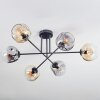 Ripoll Plafonnier, Boule lumineuse Ambre, Clair, Fumé, 6 lumières