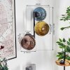 Koyoto Boule lumineuse, Applique murale Bleu, Or, Cuivré, 3 lumières