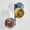 Koyoto Boule lumineuse, Applique murale Bleu, Or, Cuivré, 3 lumières