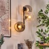 Ripoll Boule lumineuse, Applique murale Ambre, Clair, Fumé, 3 lumières