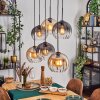 Koyoto Suspension, Boule lumineuse, Suspension Ambre, Clair, Fumé, 6 lumières
