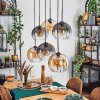 Koyoto Suspension, Boule lumineuse, Suspension Ambre, Clair, Fumé, 6 lumières