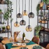 Koyoto Suspension, Boule lumineuse, Suspension Ambre, Fumé, 6 lumières