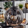 Koyoto Suspension, Boule lumineuse, Suspension Ambre, Fumé, 6 lumières