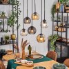 Koyoto Suspension, Boule lumineuse, Suspension Ambre, Clair, Fumé, 6 lumières