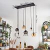 Koyoto Suspension, Boule lumineuse, Suspension Ambre, Clair, Fumé, 6 lumières