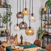 Koyoto Suspension, Boule lumineuse, Suspension Ambre, Clair, Fumé, 6 lumières