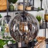 Koyoto Suspension, Boule lumineuse, Suspension Ambre, Clair, Fumé, 6 lumières