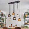 Koyoto Suspension, Boule lumineuse, Suspension Ambre, Clair, Fumé, 6 lumières