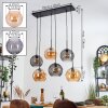 Koyoto Suspension, Boule lumineuse, Suspension Ambre, Fumé, 6 lumières