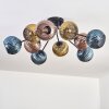 Koyoto Plafonnier, Boule lumineuse 85 cm Bleu, Or, Cuivré, 10 lumières