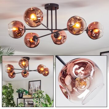 Ripoll Plafonnier, Boule lumineuse Clair, Cuivré, 6 lumières