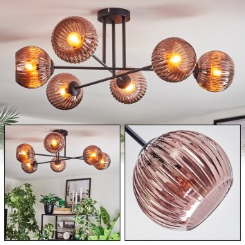 Koyoto Plafonnier, Boule lumineuse 78 cm Cuivré, 6 lumières