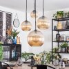 Koyoto Suspension, Boule lumineuse, Suspension grappe Ambre, 4 lumières
