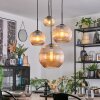 Koyoto Suspension, Boule lumineuse, Suspension grappe Ambre, 4 lumières