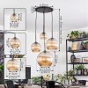 Koyoto Suspension, Boule lumineuse, Suspension grappe Ambre, 4 lumières