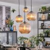 Koyoto Suspension, Boule lumineuse, Suspension grappe Ambre, 4 lumières