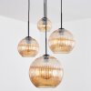 Koyoto Suspension, Boule lumineuse, Suspension grappe Ambre, 4 lumières