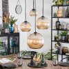 Koyoto Suspension, Boule lumineuse, Suspension grappe Ambre, 4 lumières