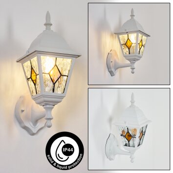 Naofe Lampe murale d´extérieur, Applique murale Blanc, 1 lumière