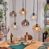 Ripoll Suspension, Boule lumineuse, Suspension Ambre, Clair, Fumé, 6 lumières