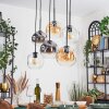 Ripoll Suspension, Boule lumineuse, Suspension Ambre, Clair, Fumé, 6 lumières