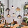 Koyoto Suspension, Boule lumineuse, Suspension Ambre, Clair, Fumé, 6 lumières