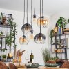 Koyoto Suspension, Boule lumineuse, Suspension Ambre, Clair, Fumé, 6 lumières