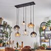 Koyoto Suspension, Boule lumineuse, Suspension Ambre, Clair, Fumé, 6 lumières