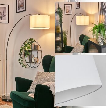 Bassagoda Lampadaire Nickel mat, Noir, 1 lumière