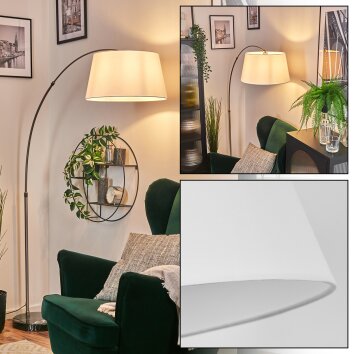 Bassagoda Lampadaire Nickel mat, Noir, 1 lumière