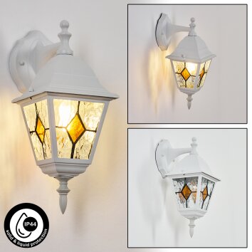 Naofe Lampe murale d´extérieur, Applique murale Blanc, 1 lumière
