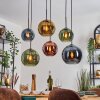 Koyoto Suspension, Boule lumineuse, Suspension Bleu, Or, Vert, Cuivré, 6 lumières