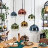 Koyoto Suspension, Boule lumineuse, Suspension Bleu, Or, Vert, Clair, Cuivré, 6 lumières
