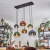 Koyoto Suspension, Boule lumineuse, Suspension Bleu, Or, Vert, Clair, Cuivré, 6 lumières