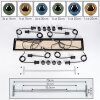 Ripoll Suspension, Boule lumineuse, Suspension Écru, Noir, 8 lumières