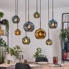Ripoll Suspension, Boule lumineuse, Suspension Écru, Noir, 8 lumières