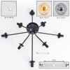 Gastor Plafonnier, Boule lumineuse Ambre, Clair, Fumé, 8 lumières