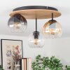 Koyoto Plafonnier, Boule lumineuse Écru, Noir, 3 lumières