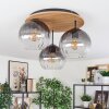 Koyoto Plafonnier, Boule lumineuse Écru, Noir, 3 lumières