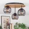Koyoto Plafonnier, Boule lumineuse Écru, Noir, 3 lumières