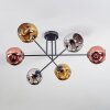 Ripoll Plafonnier, Boule lumineuse Chrome, Or, Cuivré, Fumé, 6 lumières