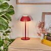 Laken Lampe de table d'extérieur, Luminaire de salle de bain, Lampe à poser LED Rouge, 1 lumière