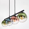 Gastor Suspension, Boule lumineuse, Suspension Bleu, Vert, Clair, Cuivré, 4 lumières